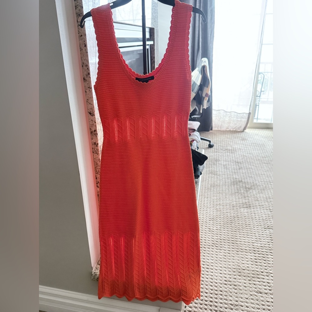 French Connection Vibrant Orange Midi Dress